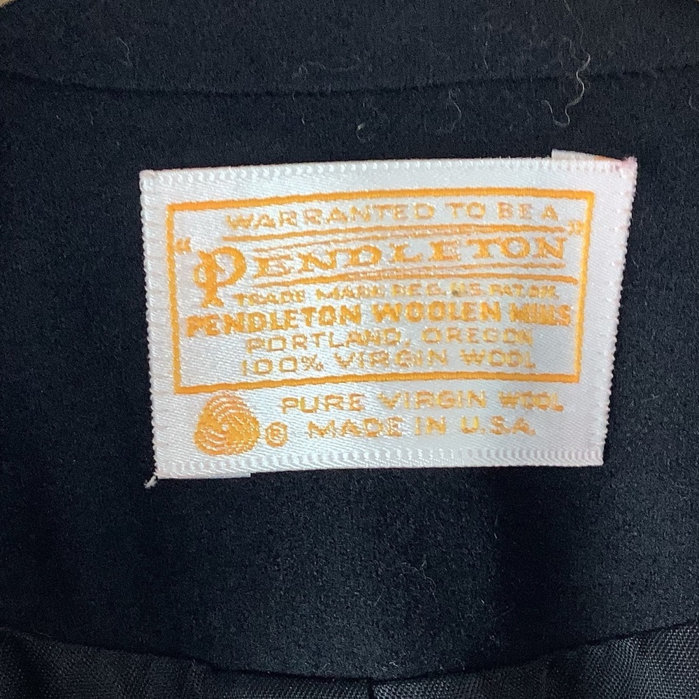 Pendleton Virgin Wool Black Two Button Blazer Siz… - image 2